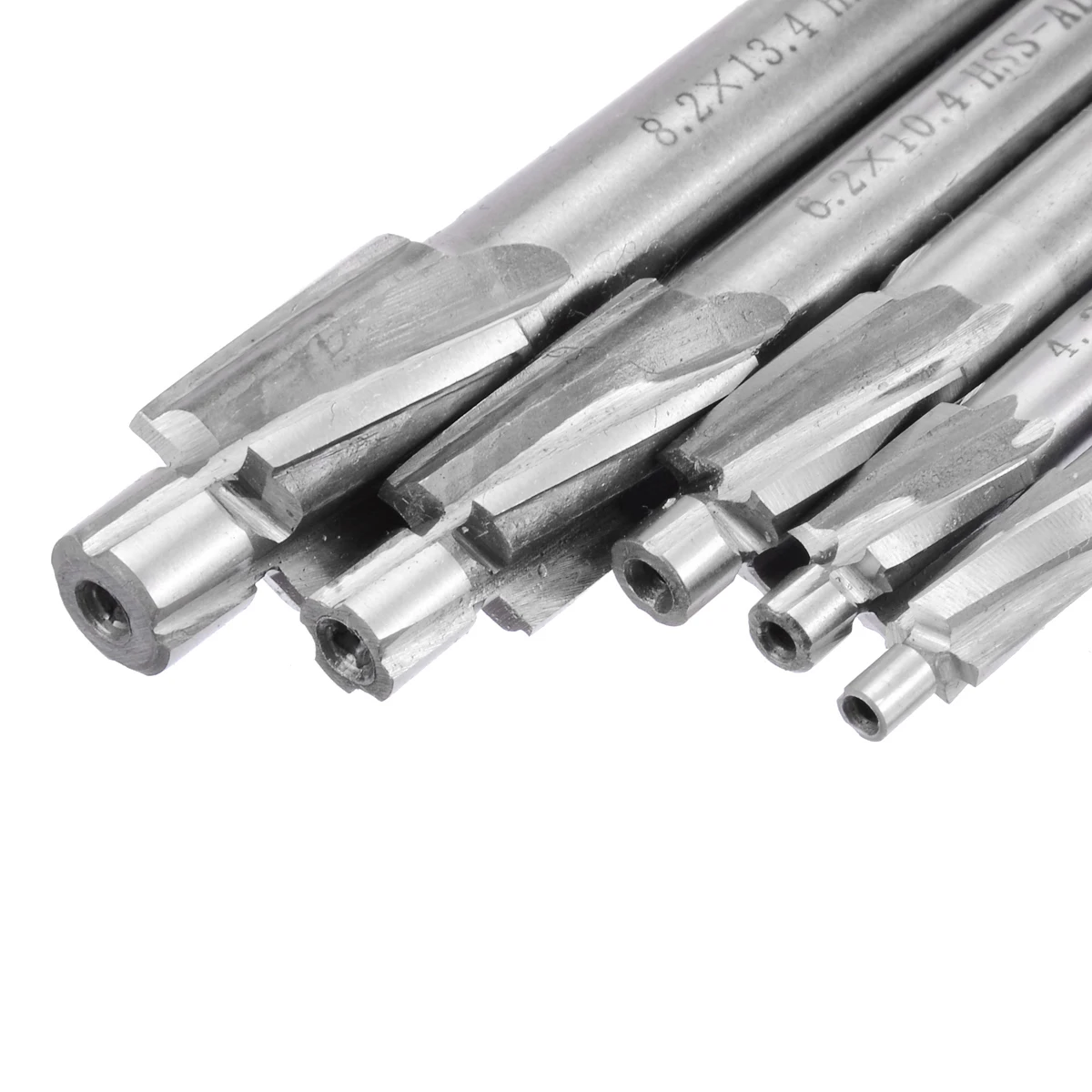 5Pcs 4 Countersink End Milling Flute HSS AL Cutter Pilot Slot Drill Bit M3-M8 For Low Carbon Steel/ Non Ferrous Materials