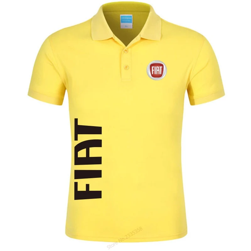 Высококачественная брендовая Новая Летняя мужская рубашка Поло FIAT для мужчин, хлопковые топы