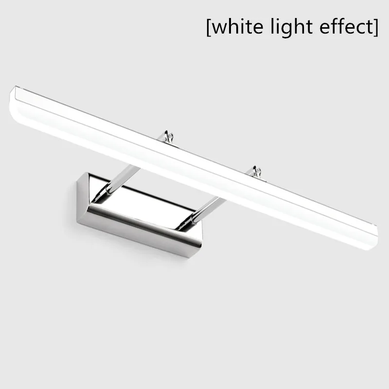 Регулируемый светодиодный зеркальный светильник 40/50/60/70 см x 9 см/12/14/16 Вт AC110-240V Водонепроницаемый современные косметические акриловые настенный светильник для Ванная комната Светильник