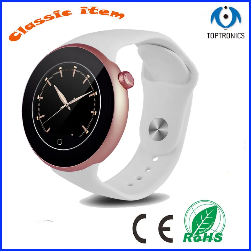 

New Fashion Rose Gold Color Lady Bluetooth Smart Watch Clock with Heart Rate Monitoring Sleep Track Compatible to IOS&Android