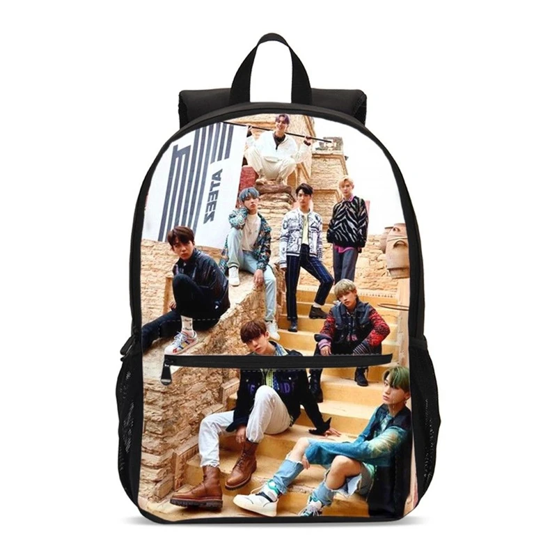 Ateez школьные рюкзаки с принтом для девочек-подростков, сумки через плечо, большая детская школьная сумка, рюкзак для студентов, Mochila, повседневный рюкзак - Цвет: Золотой