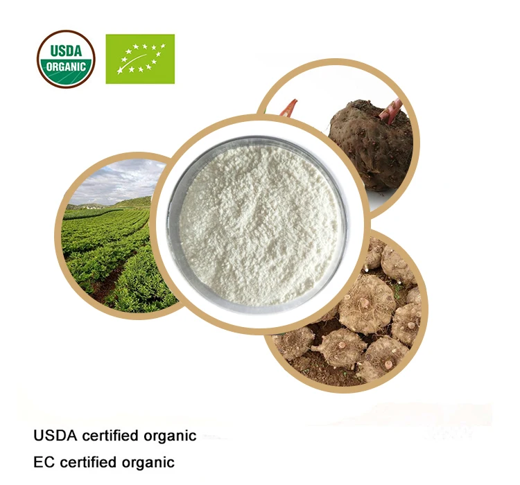 Органический экстракт конджака сертифицированный USDA и ЕС 10:1 глюкоманнана|Товары