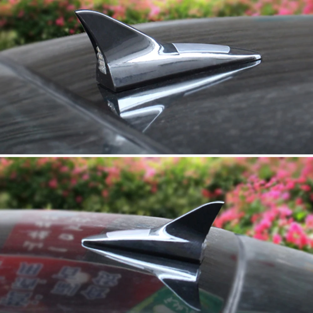 LED Signal Antenna Solar Shark Fin Car Roof Light Sensor Decoration Lithium Battery Car Accessories