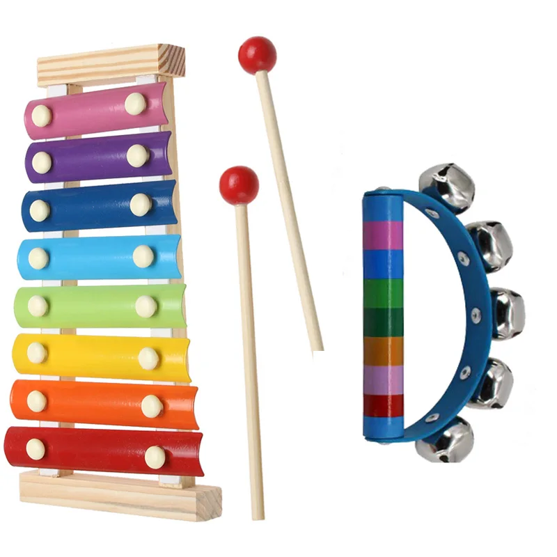 Детский игрушечный музыкальный инструмент, игрушка с деревянной рамкой, ксилофон для детей, музыкальные забавные игрушки, радужная башня, развивающие игрушки, подарки - Цвет: style 6