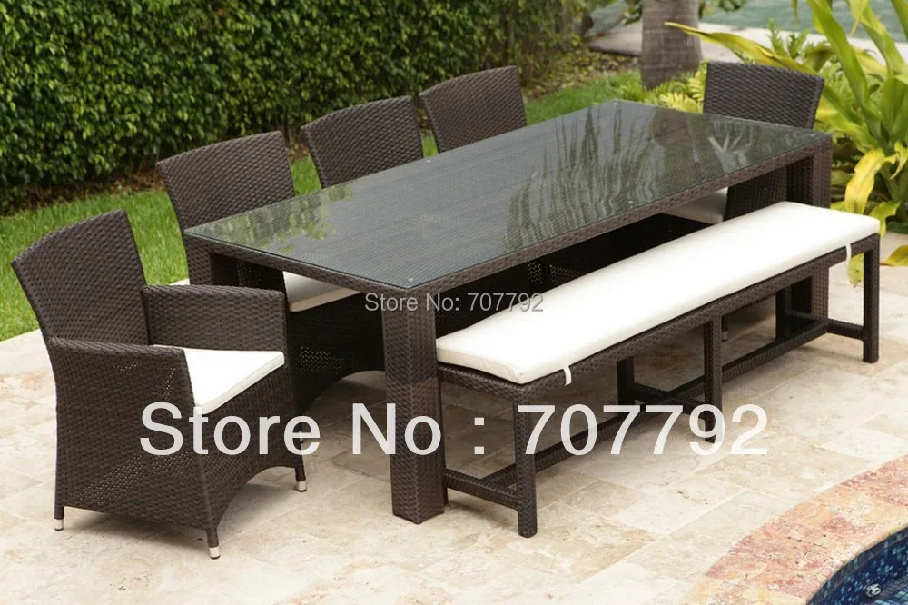 7 шт. плетеная уличная Обеденная Мебель из смолы|outdoor dining furniture sets|outdoor diningoutdoor set |