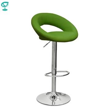 

94371 Barneo N-84 Leather Kitchen Breakfast Bar Stool Swivel Bar Chair green color free shipping in Russia