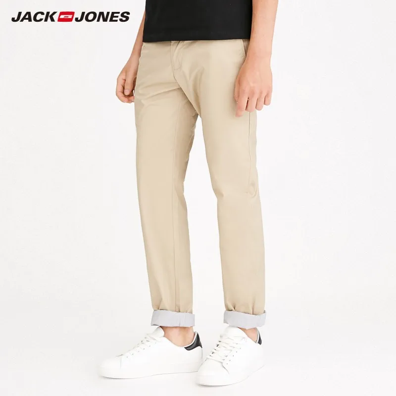 JackJones мужские Стрейчевые хлопковые облегающие повседневные штаны базовая