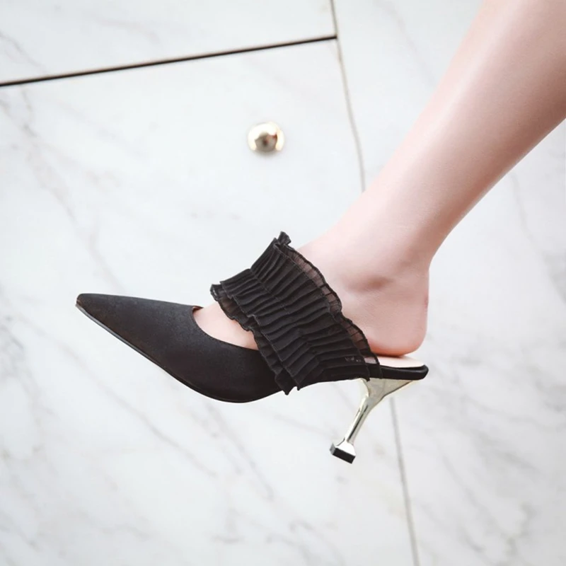 

BLXQPYT New Fashion Women Slide On Slip On Mule Loafer Flats Shoes Slides Slippers Sandals Shoes Woman Mules Flip Flops Z-40