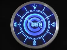 Nc0564-b Chicago Cubs Enseigne Au Néon Horloge Murale LED Dropshipping