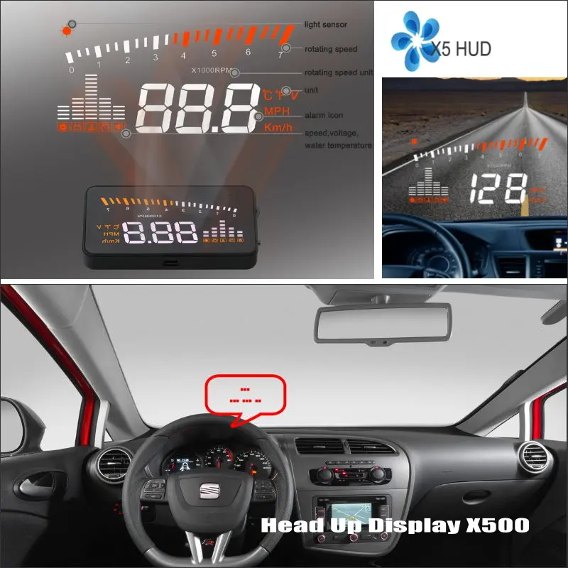 

For SEAT Leon 1P MK2 5F MK3 2006 ~2015 - Saft Driving Screen Car HUD Head Up Display Projector Refkecting Windshield