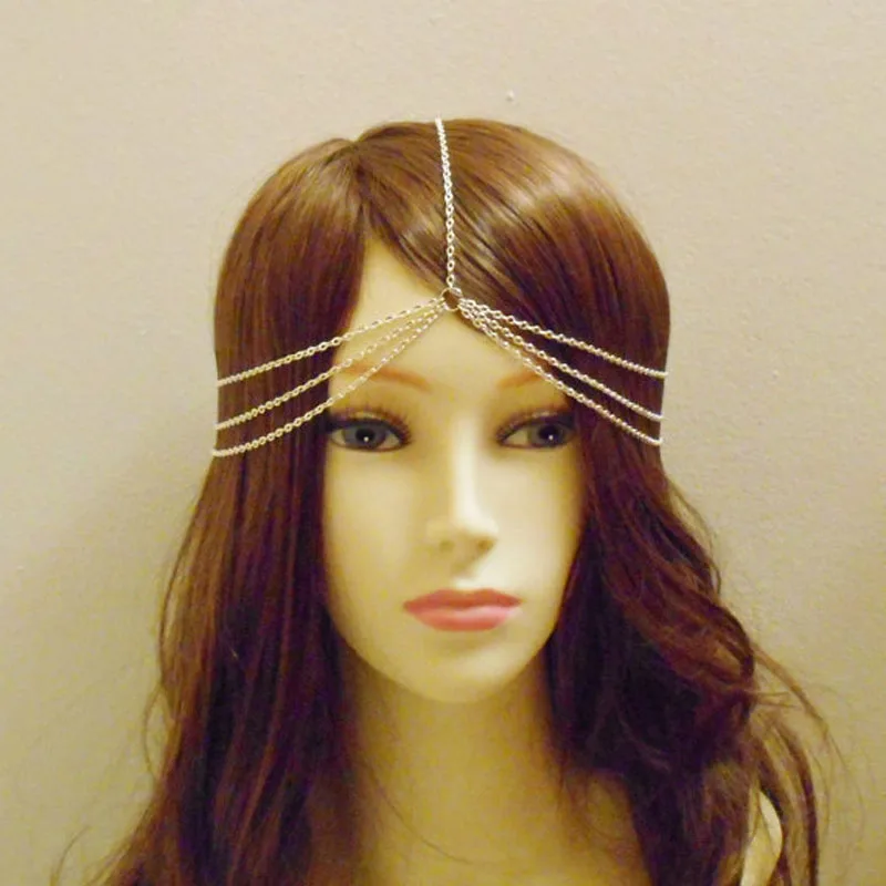 

Bohemian headchain tiara bride headpiece wedding hair accessories bridal frontlet new head chain hair jewelry forehead headband