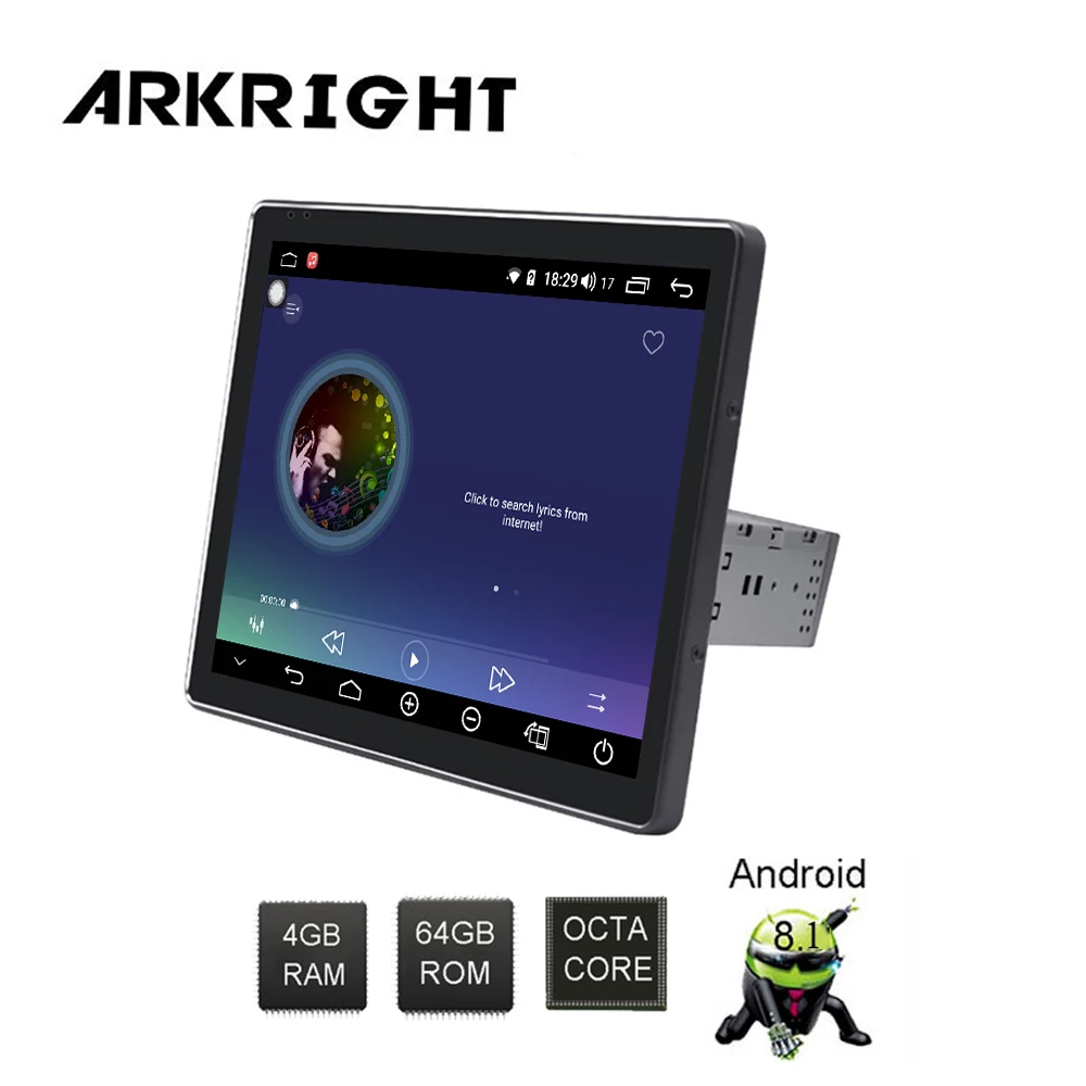 Автомобильный радиоприемник ARKRIGHT 9 7 дюйма 1Din 4 + 64 ГБ Android 8 1 GPS/Универсальный