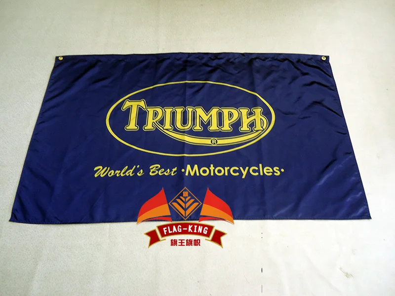 Триумф мотоциклы флаг 3x 5ft полиэстер 90X150 см king Зеленый Баннер с надписью Triumph|flag