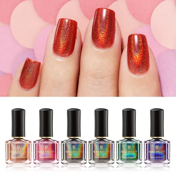 

BORN PRETTY Nail Polish 6ml Black Red Laser Glitter Nail Varnish Colorful Nail Polish Nail varnish
