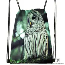 Пользовательские Сова походная сумка на шнурке милый рюкзак дети ранец(черная спина) 31x40 см#180611-03-133