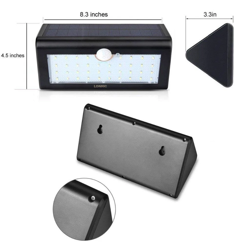 Luzes do Jardim Sensor de Movimento de Segurança sem Fio ao ar Livre à Prova Água para a Frente da Porta do Jardim Luzes Solares Levou Super Brilhantes d' 38 9 Lâmpadas solares