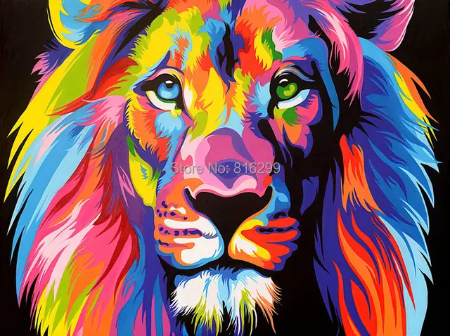 Modern wall art HD print oil painting art Animal on canvas (No stretch