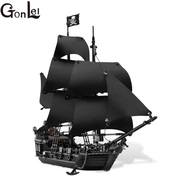 

GonLeI 804Pcs Pirates Of The Caribbean The Black Pearl Ship Model Building Kit Blocks BricksToy Compatible 16006