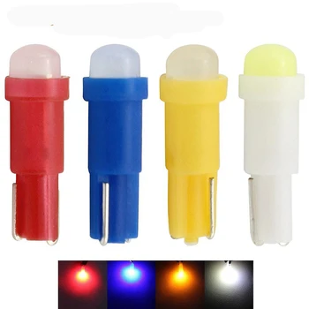 

20Pcs/Lot 12V 0.5W T5 W2W B8.5D Car LED Instrument Lights with7 colours Auto Interior Dashboard Lamps Wholesale White/Blue/Red