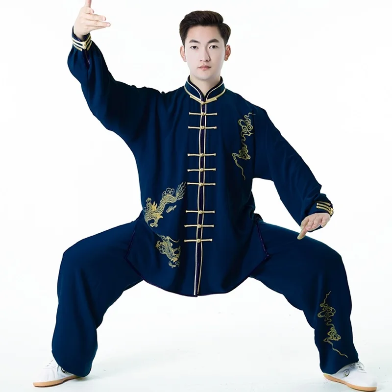 Китайский магазин одежды Wushu одежда 2019 летний костюм с принтом дракона хана фу