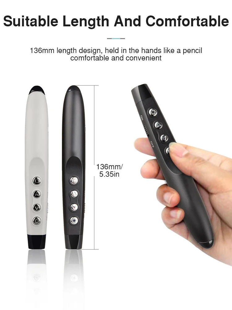 Hot Wireless Presenter Laser Pointers 2.4G RF Wireless PPT Presentation Remote Control Red Light USB Flip Laser Pointer Pen (8)