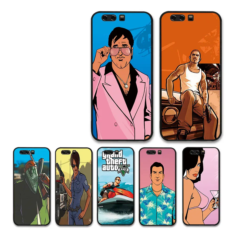 Gta San Andreas Бесплатная игра vice city чехол для Huawei P10 Lite P20 P30 nova 2 PLUS mate 8 9 10 20 натуральные