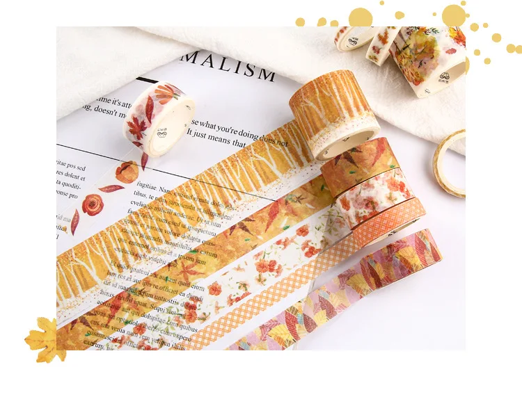 10 шт./компл. милые с рисунком растений листьев лента Washi Kawaii Flower малярный скотч КИТ декоративная лента для Стикеры Скрапбукинг DIY Фотоальбом