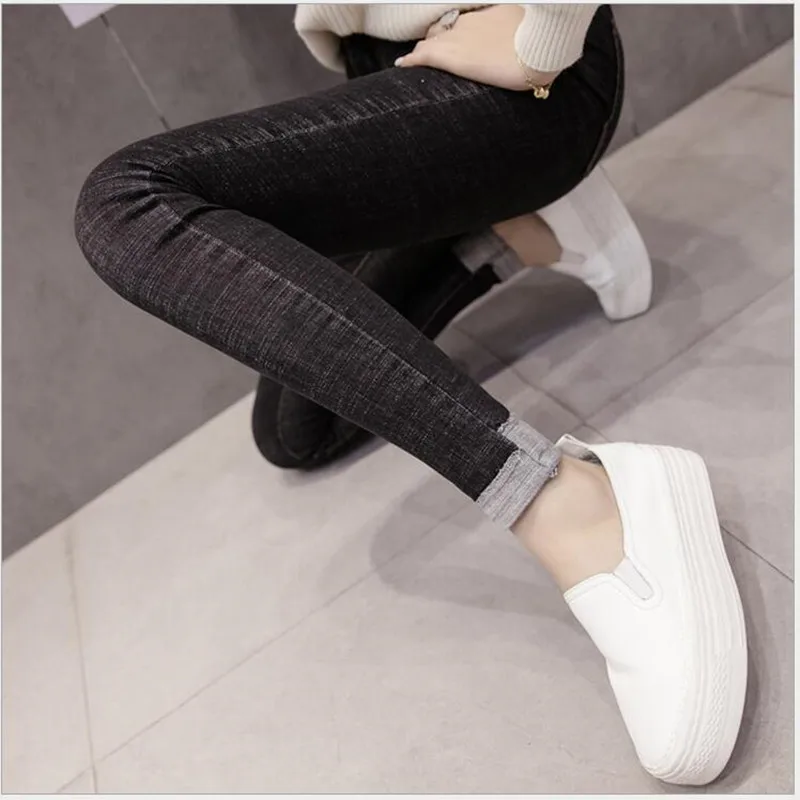 Женские джинсы с цветочной вышивкой губ эластичные узкие брюки карандаш дырками