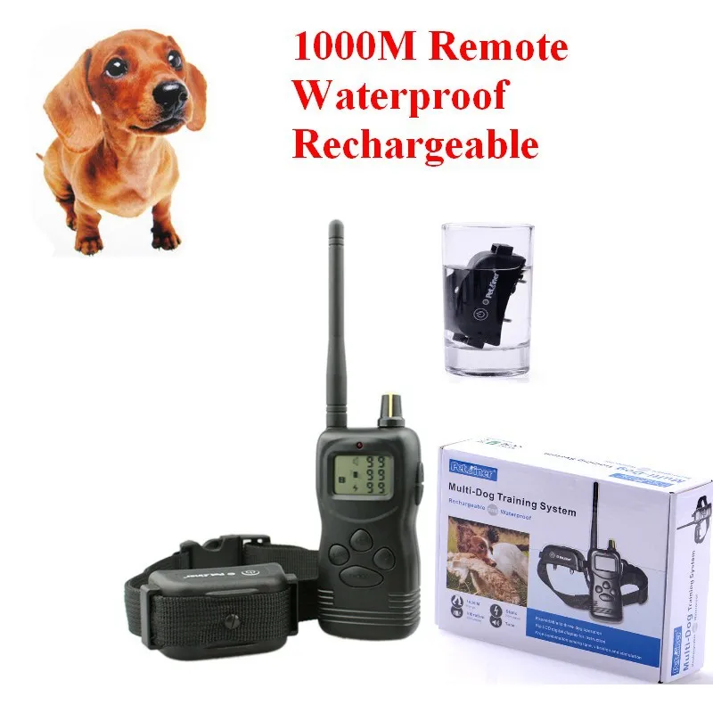 Sales Price 1000M Pet Dog training Collar Pet Rechargeable Waterproof Remote Shock Collars Vibrate & Electric Petrainer PET900B For 1 dog