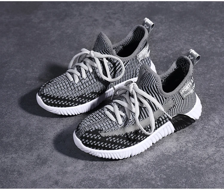 2019 новый стиль Flyknit кроссовки для детей мальчики девочки кроссовки детские Легкие уличные спортивные кроссовки дышащие