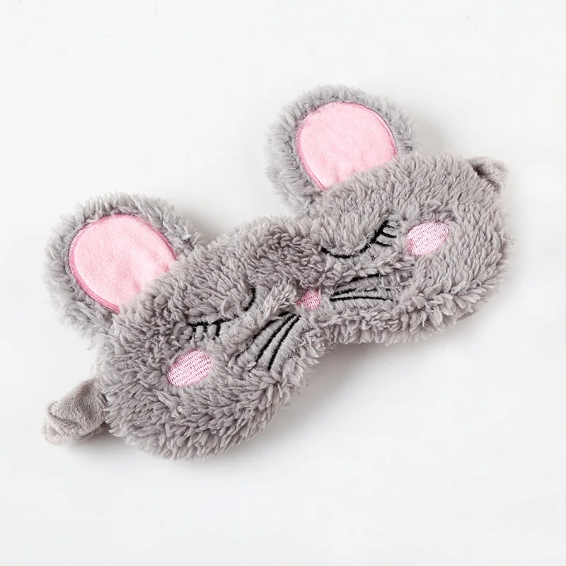 Инструмент для ухода за глазами Розовые Уши мышь Спящая маска для глаз ворс Мультфильм Плюшевая маска для сна