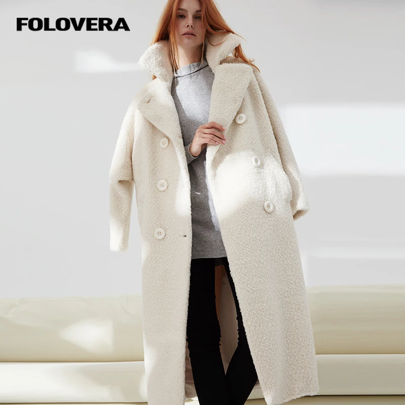 manteau laine blanc femme