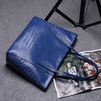 

Crocodile Women Bag Big Luxury Elegant Top Handle Bags Brand Women Designer Handbags 100% Genuine Leather Female Bag