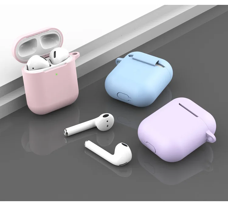 Мягкий силиконовый чехол AirPods для хранения, защитный чехол для наушников, защитный чехол, защитный чехол для зарядки, коробки для хранения, подходящий чехол