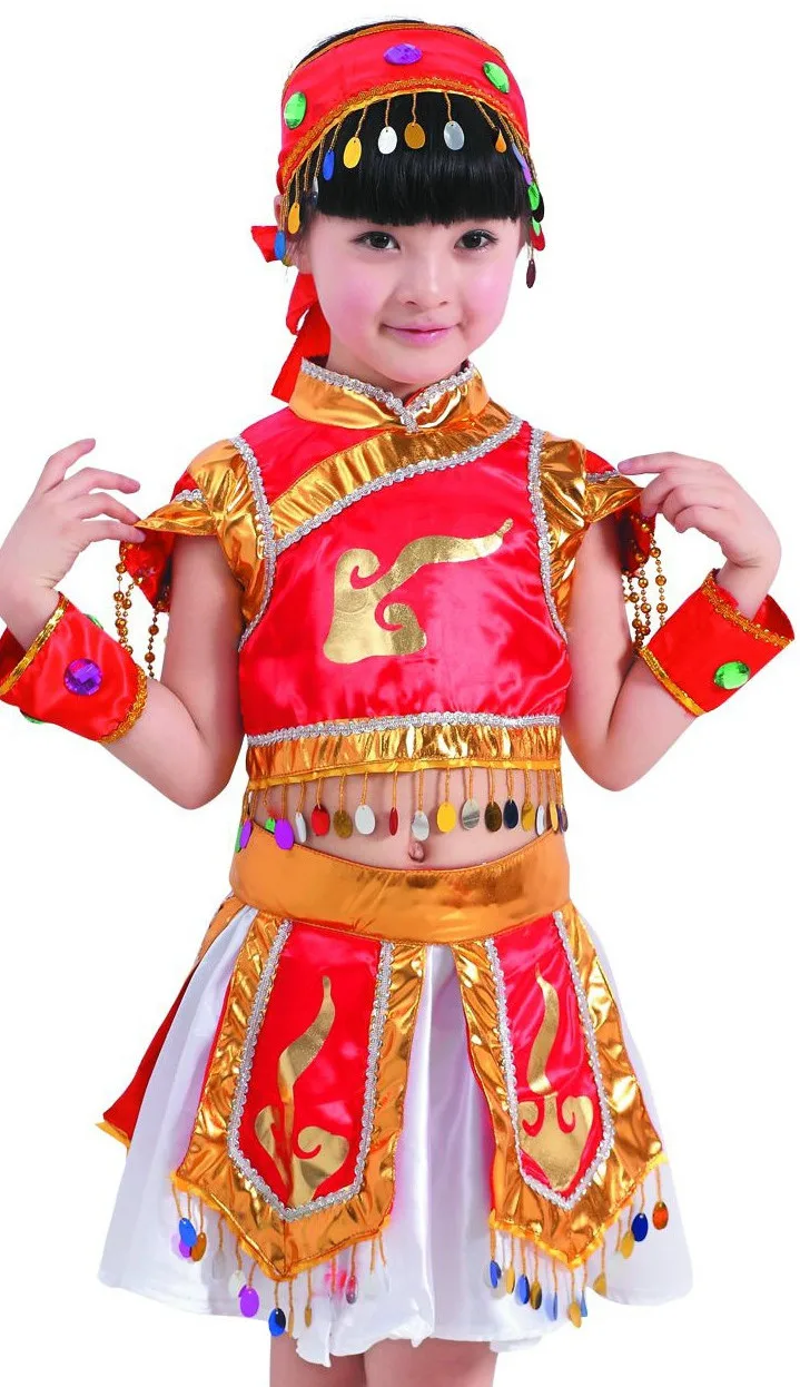 

Chinese folk dance children's dance costume drums small opera performance clothing National dance clothes