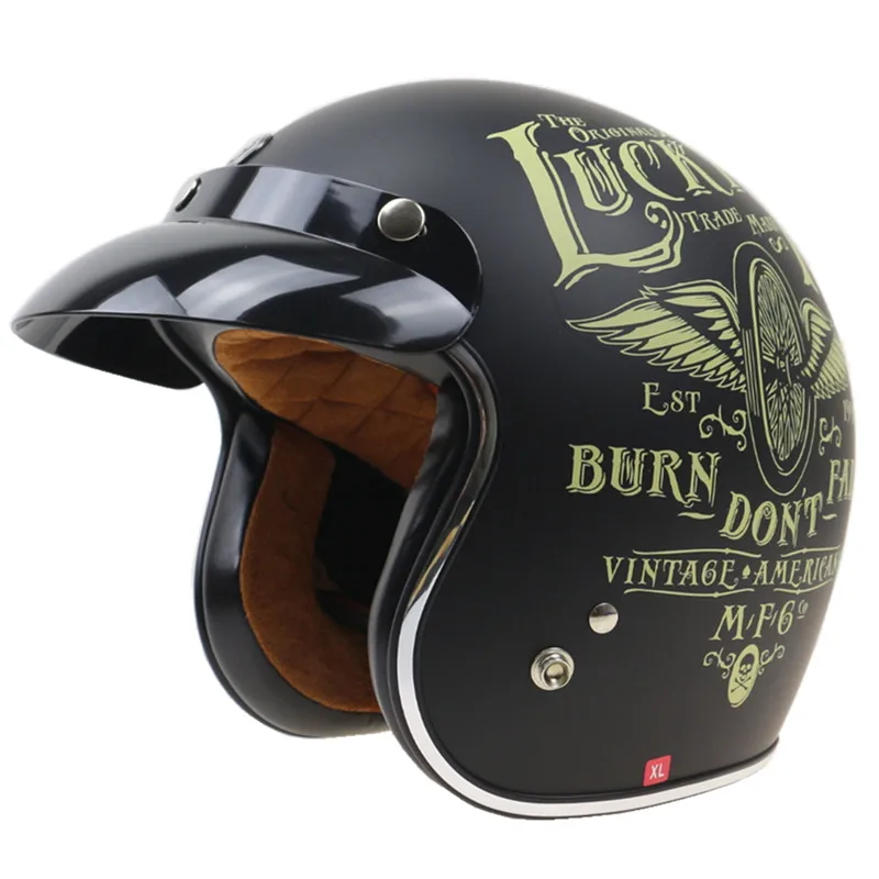 TORC harley стиль moto rbike шлем lucky 13 мотоциклетный в стиле ретро DOT стандарт SG открытым