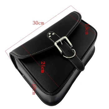 

Motorcycle Black PU Leather Saddle Bags Right Luggage Bag For Harley Sportster XL883 XL1200