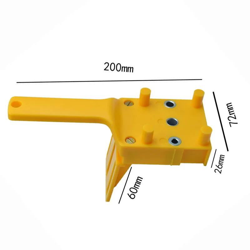 Деревообрабатывающий карман отверстие джиг Пластик ручной тонкий пояс, который крепится на Сверла Набор для 6/8/10 мм, буровое долото из высокопрочной стали дюбель суставы бурения столярные инструмент