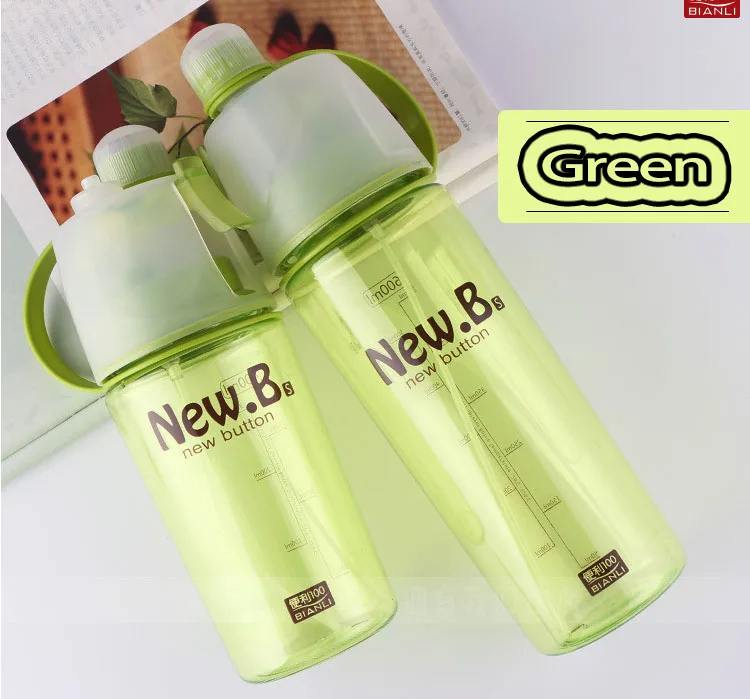 1 шт. Спортивная бутылка с распылителем для воды красота BPA бесплатно пластик на открытом воздухе двойного назначения для велосипедного путешествия одноцветная Питьевая Посуда