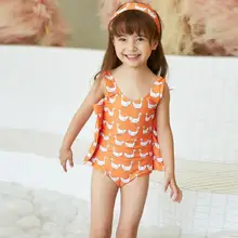 От 2 до 5 лет, детский купальник для девочек, слитный комбинезон, детский цельнокроеный наряд с бикини, купальный костюм, пляжная одежда с мультяшными плавниками, ракетный дизайн