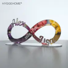 Бесконечность столовая как акриловое зеркало персонализированные индивидуальный Рабочий стол навсегда подарок День Святого Валентина юбилей Свадебный декор