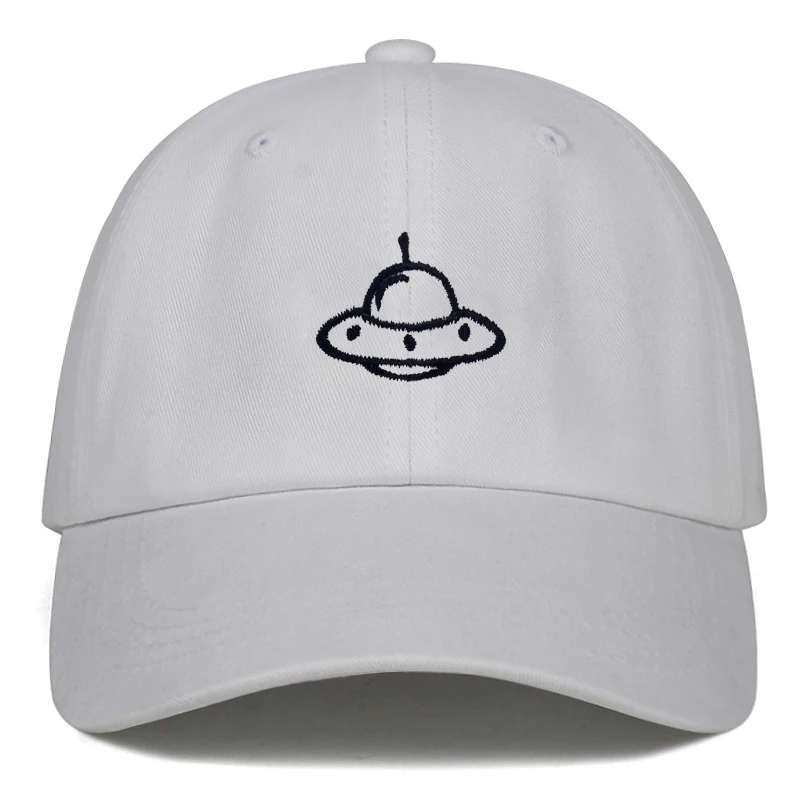 Бейсбольная Кепка с вышивкой НЛО модная кепка Snapback Регулируемая из 100% хлопка в