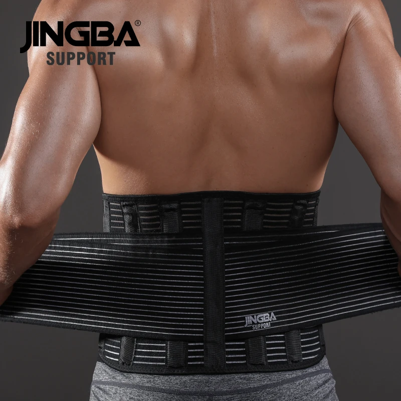 

JINGBA SUPPORT Men Waist Trainer Support Sauna Suit Modeling Body Shaper Belt Weight Loss Cincher Slim Faja Gym Workout Corset