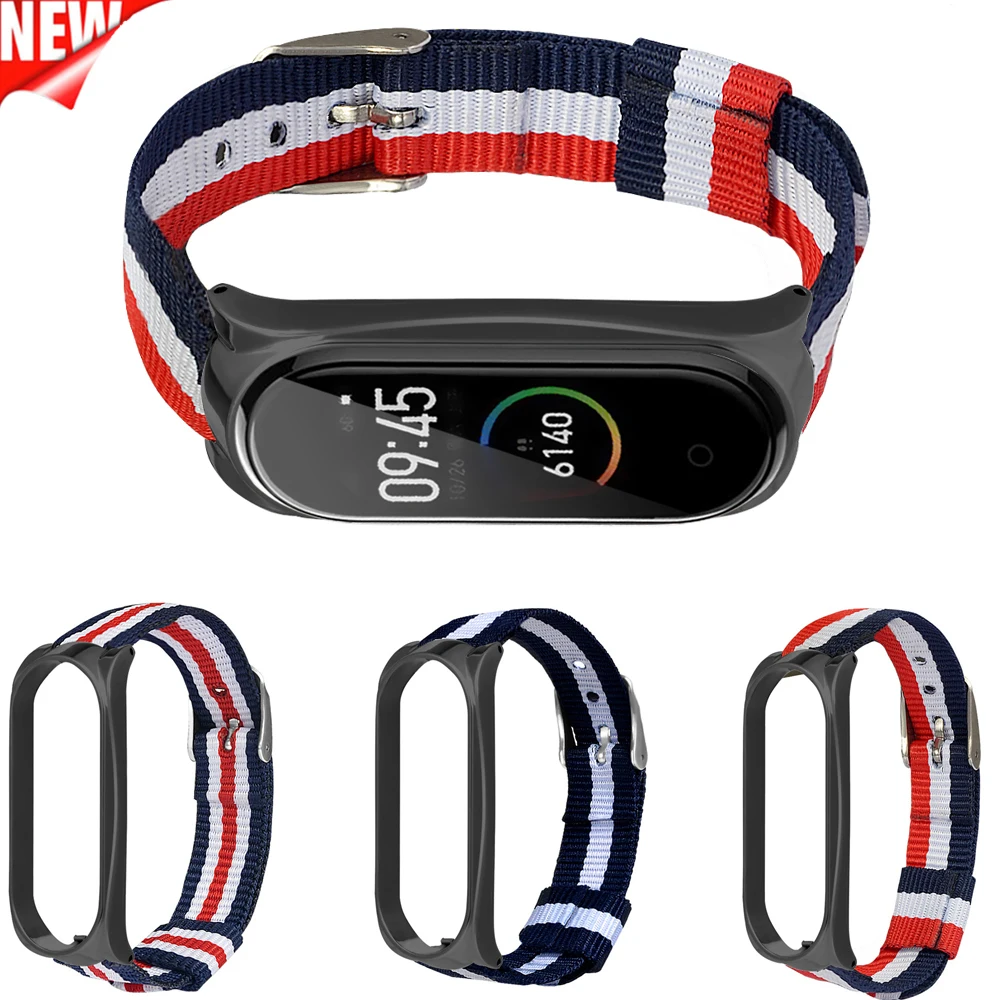 

Newest Watchband For Xiaomi Mi Band 4 Strap Bracelet With Metal Buckle Smart Band for Mi Band 4 Watchband Replacement Belt