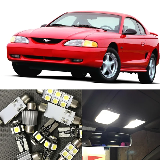 10pcs Canbus LED Light Bulbs Interior Package Kit For Ford Mustang 1994 2004 Map Dome License