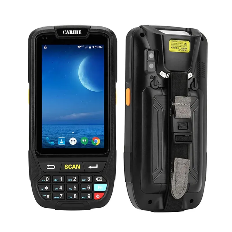 Большой экран Карибского стандарта 1d bluetooth сканер штрих кода android pda беспроводной