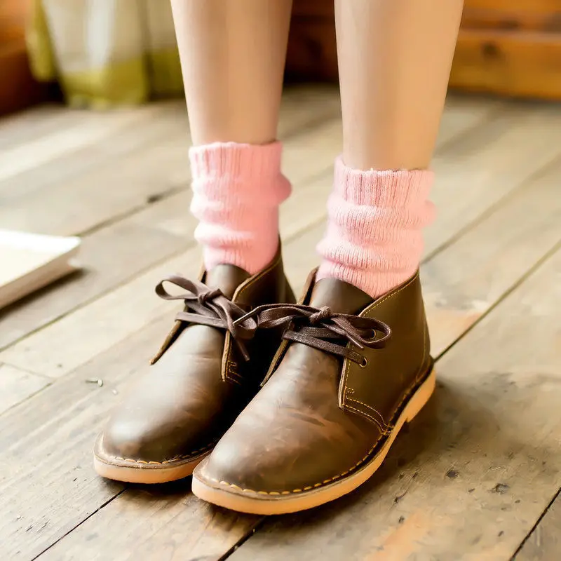 

Fashion Winter Warm Rabbit Wool Thick Socks For Girls Women Pure Solid Color Thermal Sock Ultra Thick Female Meias Socks