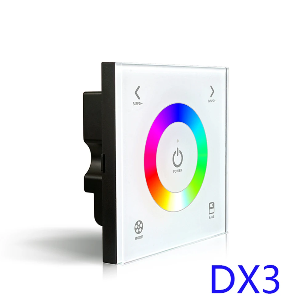 

DX3 LTECH Touch Panel Wall Mount RGB LED controle dmx Controller 2.4G RF Wireless Sync Control DMX512 Output RGB Controller