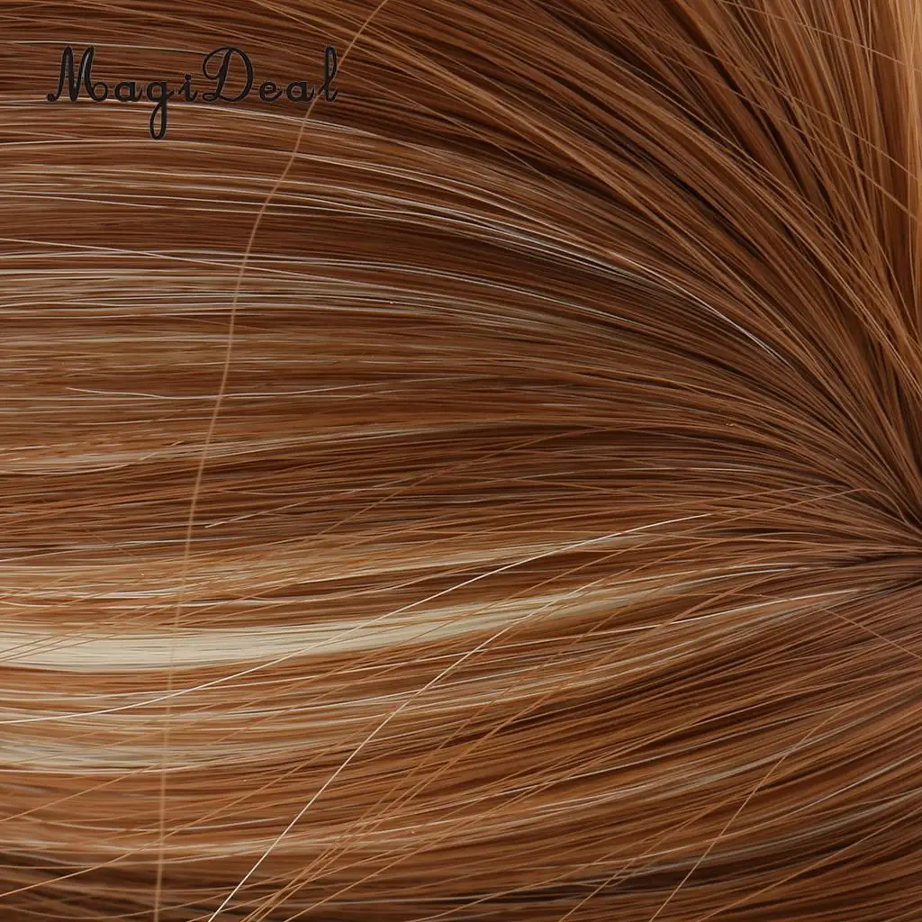 MagiDeal Fashion 28cm High-Temperature Wire Hair Doll Wig for Hair Salon 18 Inch   Dolls DIY Making Accessories Gift