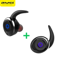 AWEI T1 TWS Bluetooth наушники мини Bluetooth V4.2 гарнитура двойные беспроводные портативные наушники беспроводные наушники Kulakl k шлем